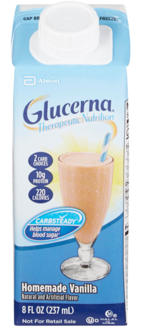 ROS-64922 GLUCERNA SHAKE 1.0 CAL 8 OZ VANILLA ARC 24/CS-DS