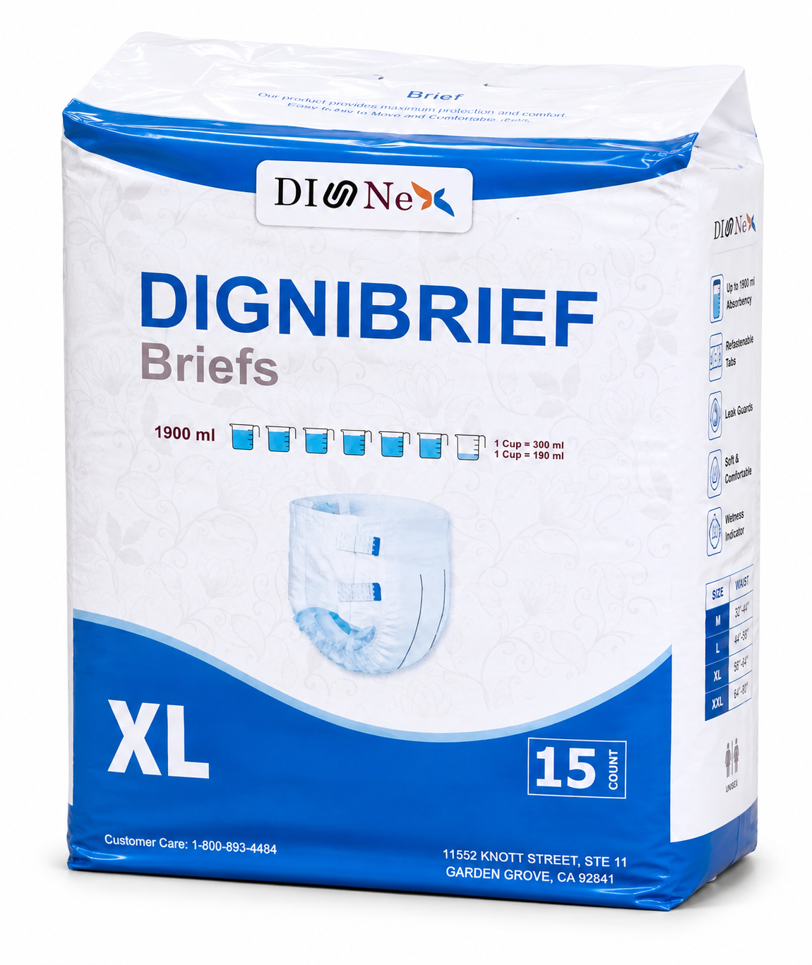 DGB 3030  Dignex Dignibrief Daytime XL 15pcs/4bgs/cs