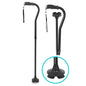 Black offset swivel cane