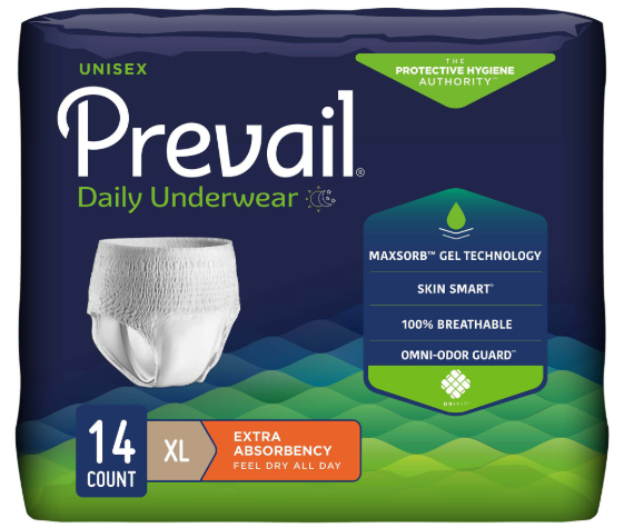 PF-514-PREVAIL PER-FIT UNDERWEAR X-LRG 58" - 68" 20/BG 4BG/CS