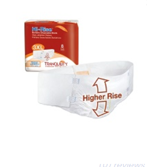 PBE-2192 Tranquility Hi-Rise Bariatric Disposable Brief 64'-86 8/bg 4/bg/cs.-DS