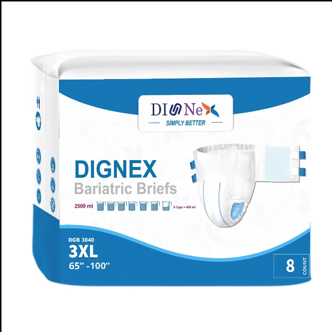 DGBR4777/BAG-DIGNEX Bariatrics Brief 3XL 4 bags of 3 pcs (32)