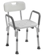 12202KD-4 DRIVE SHOWER CHAIR WITH BACK AND REMOVABLE PADDED ARMS