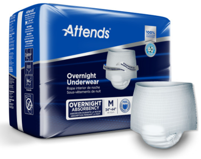 DPCAPPNT20 Attends  Protective Overnight Underwear with Leakage Barriers, Medium, 16/Bag