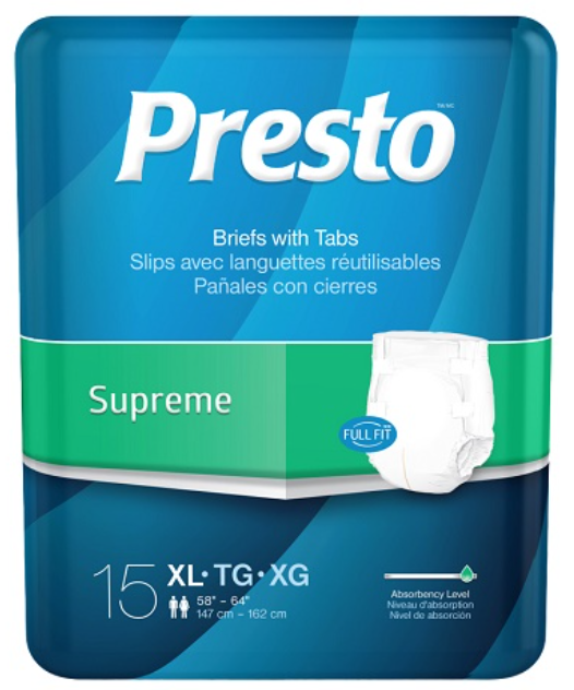 ABB21050-Presto Brief XL 15pcs/4bgs/cs